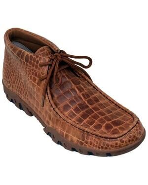 NEW FERRINI men's belly rogue print casual boots in brown